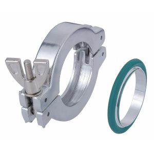 NW/KF Flange Clamp + Centering O-rings with Fluorine Rubber