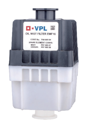EMF16, Oil Mist Exhaust Filter, KF25 Ports, RV3,E1M18 E2M18 Vacuum Pumps